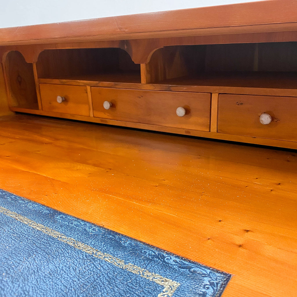 Campaign Chest Of Drawers With Fold Out Desk
