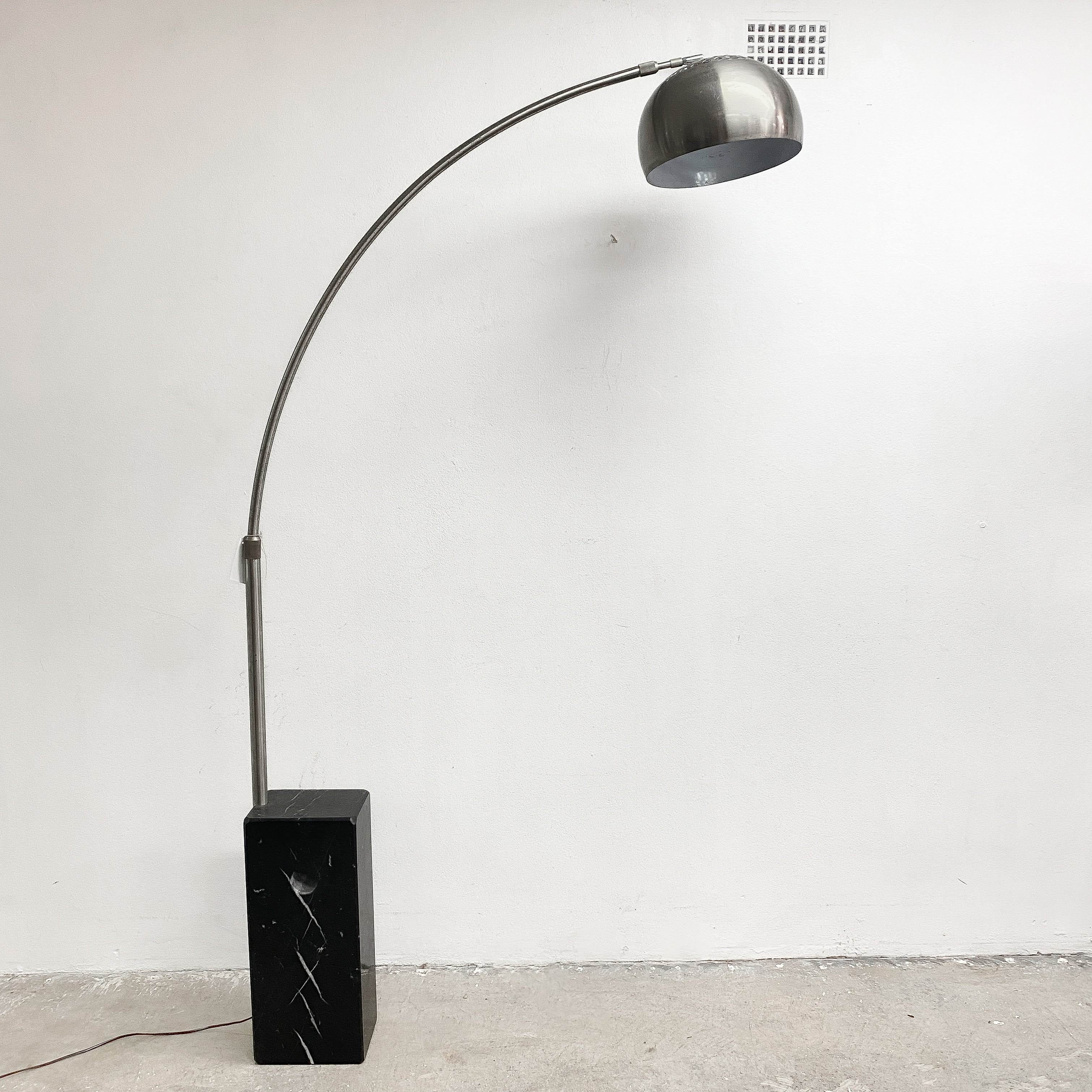Telescopic Arm Arc Floor Lamp Black Marble Base– The Design Ark