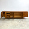 Mid Century Chiswell Wave Handle Teak Long Sideboard - Professionally Restored