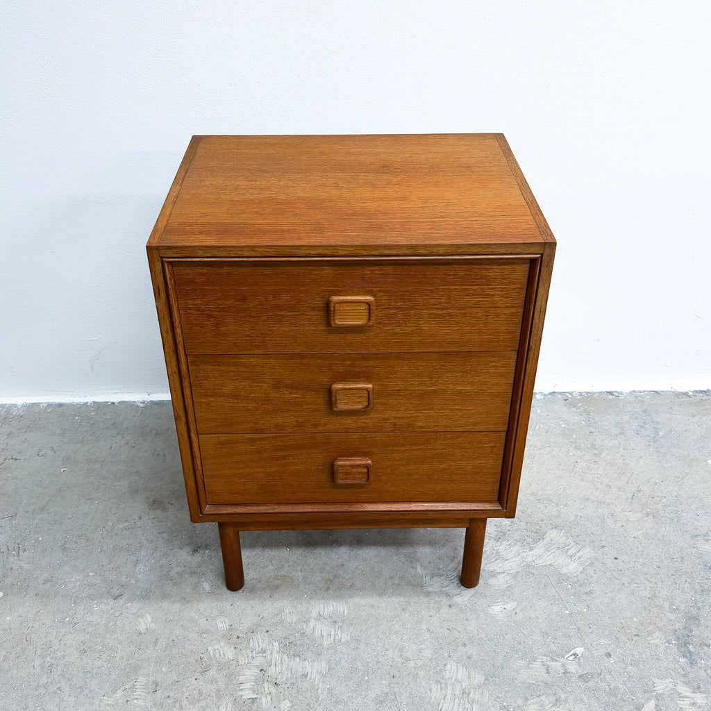 Compact Chest Of Parker Mid Century Teak Drawers Bedside