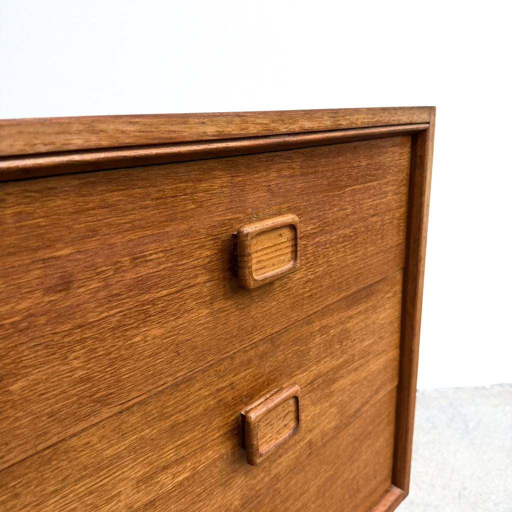 Compact Chest Of Parker Mid Century Teak Drawers Bedside