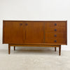 Compact Mid Century Parker Nordic Cats Eye Teak Sideboard