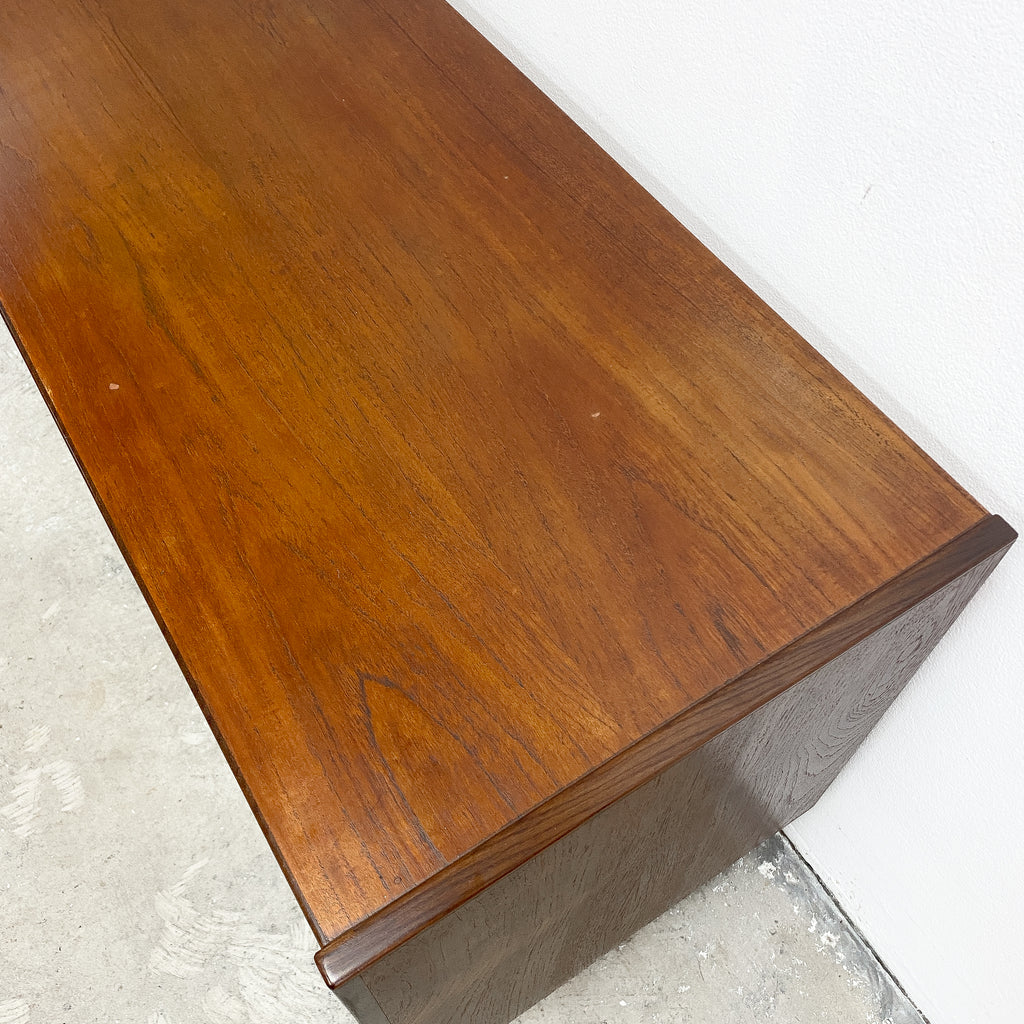Compact Mid Century Parker Nordic Cats Eye Teak Sideboard
