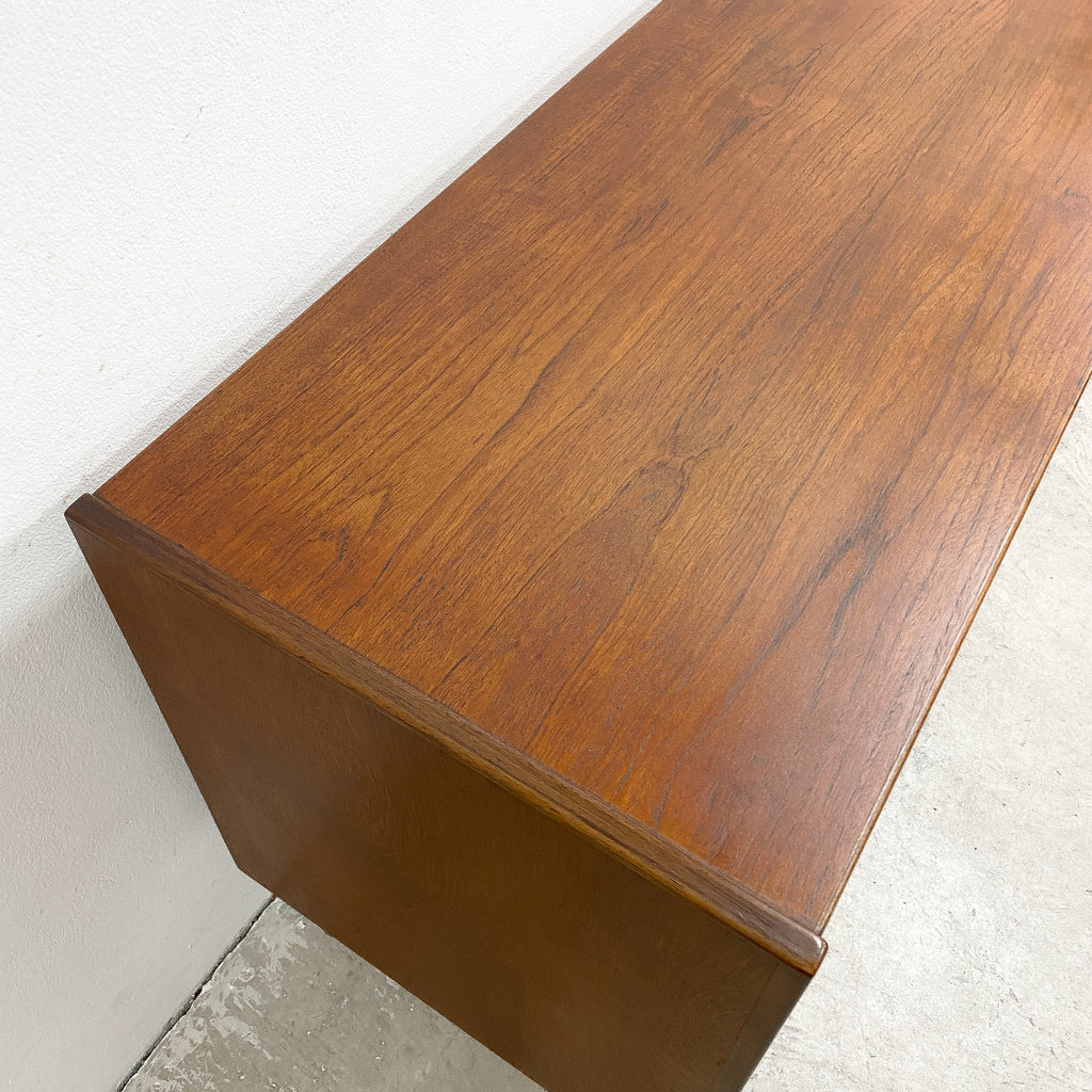 Compact Mid Century Parker Nordic Cats Eye Teak Sideboard