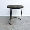Contemporary Black Marble Top Side Table