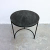Contemporary Black Marble Top Side Table
