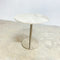 Contemporary Marble Top And Stainless Steel Base Side Table
