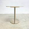 Contemporary Marble Top And Stainless Steel Base Side Table