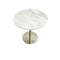 Contemporary Marble Top And Stainless Steel Base Side Table