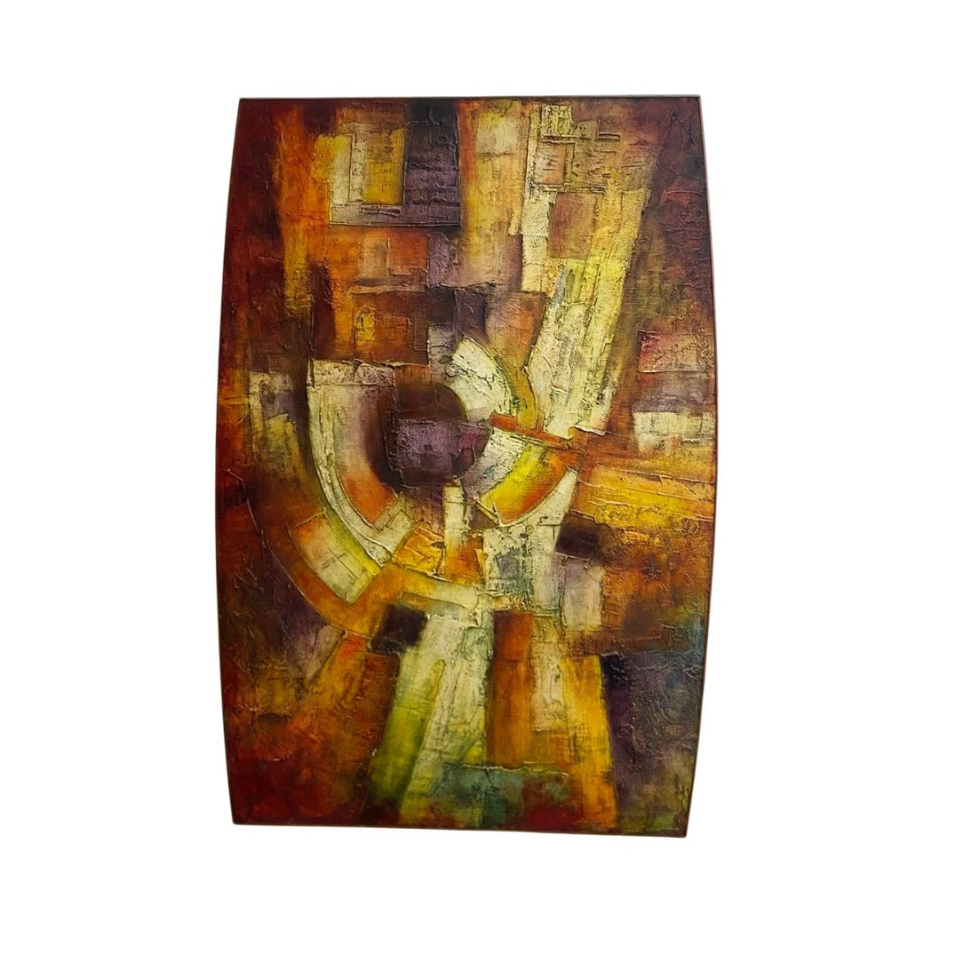 1963 Oil On Hessian On Board 'Corona' Abstract Painting Signed Michael ...