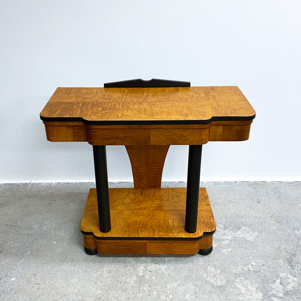 Custom Made Art Deco Style Console From Reclaimed Timber