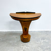 Custom Made Art Deco Style Demi Lune Table Made From Reclaimed Timber