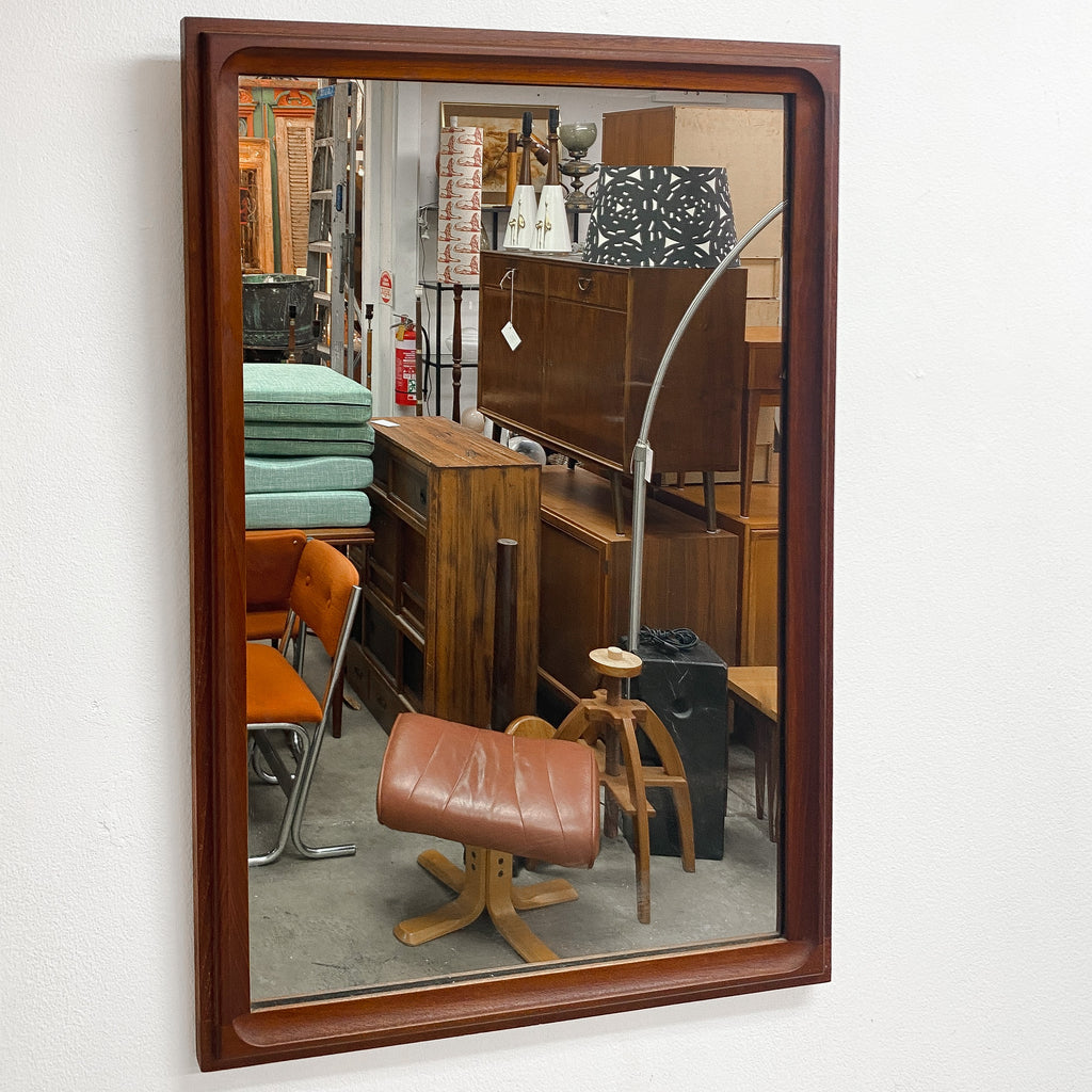 Mid Century Modern Parker Teak Finger Jointed Mirror