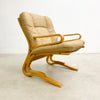 Mid Century Norwegian "Kengu" Leather And Bentwood Armchair