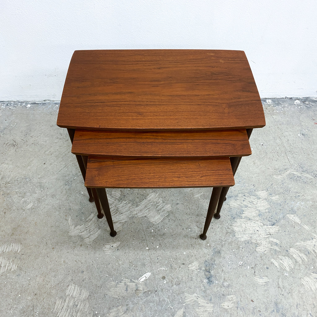 Danish Mid Century Teak Nest Of Side Tables