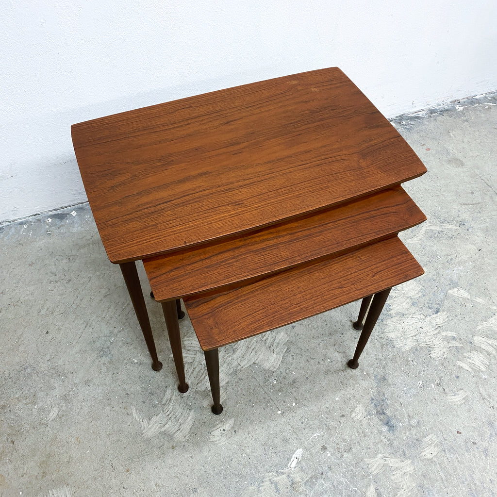 Danish Mid Century Teak Nest Of Side Tables