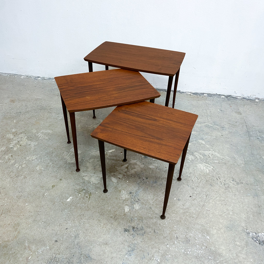 Danish Mid Century Teak Nest Of Side Tables
