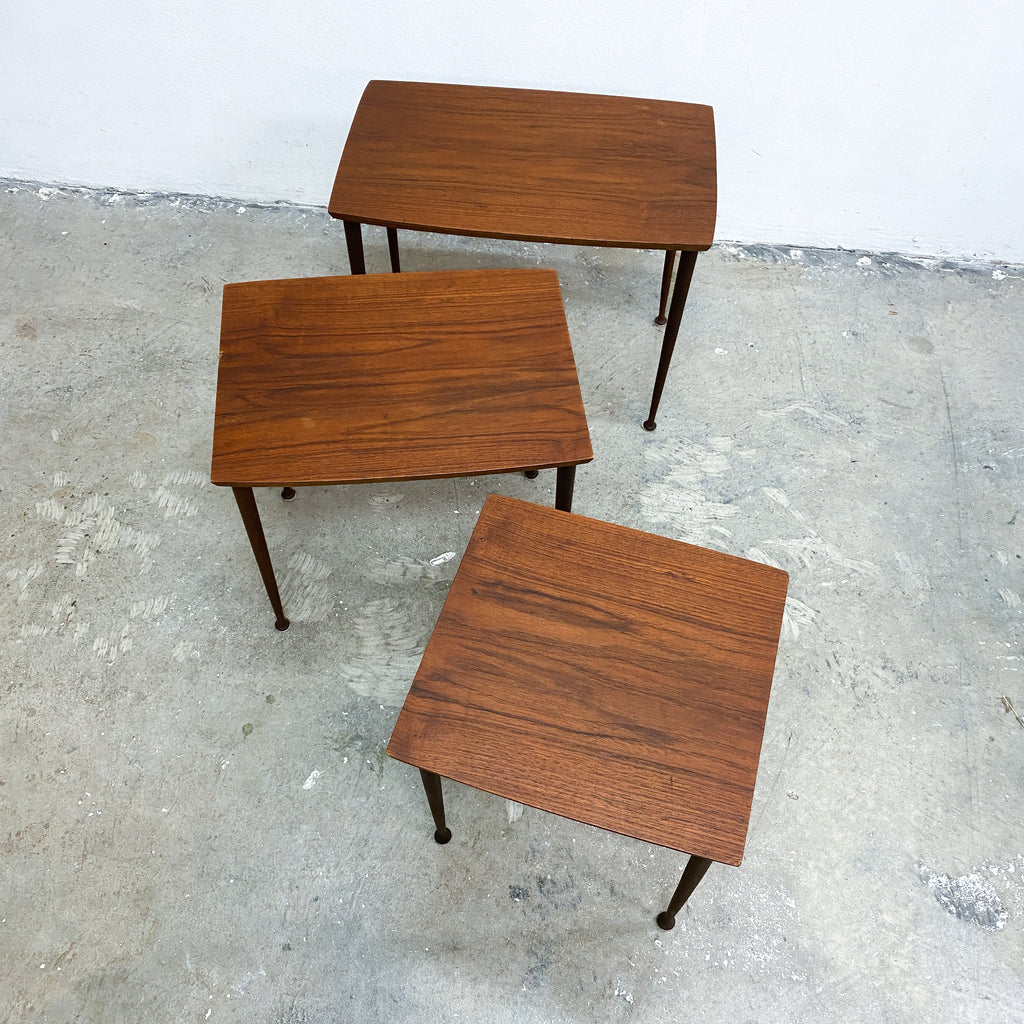 Danish Mid Century Teak Nest Of Side Tables