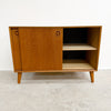 Danish Oak Compact Record Cabinet Storage