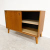 Danish Oak Compact Record Cabinet Storage