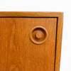 Danish Oak Compact Record Cabinet Storage