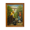 Danish Oil On Canvas Of A Meeting At The Well