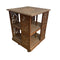 Early 20th Century Anglo Burmese Profusely Carved Teak Revolving Bookcase