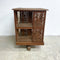 Early 20th Century Anglo Burmese Profusely Carved Teak Revolving Bookcase