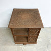 Early 20th Century Anglo Burmese Profusely Carved Teak Revolving Bookcase