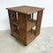 Early 20th Century Anglo Burmese Profusely Carved Teak Revolving Bookcase