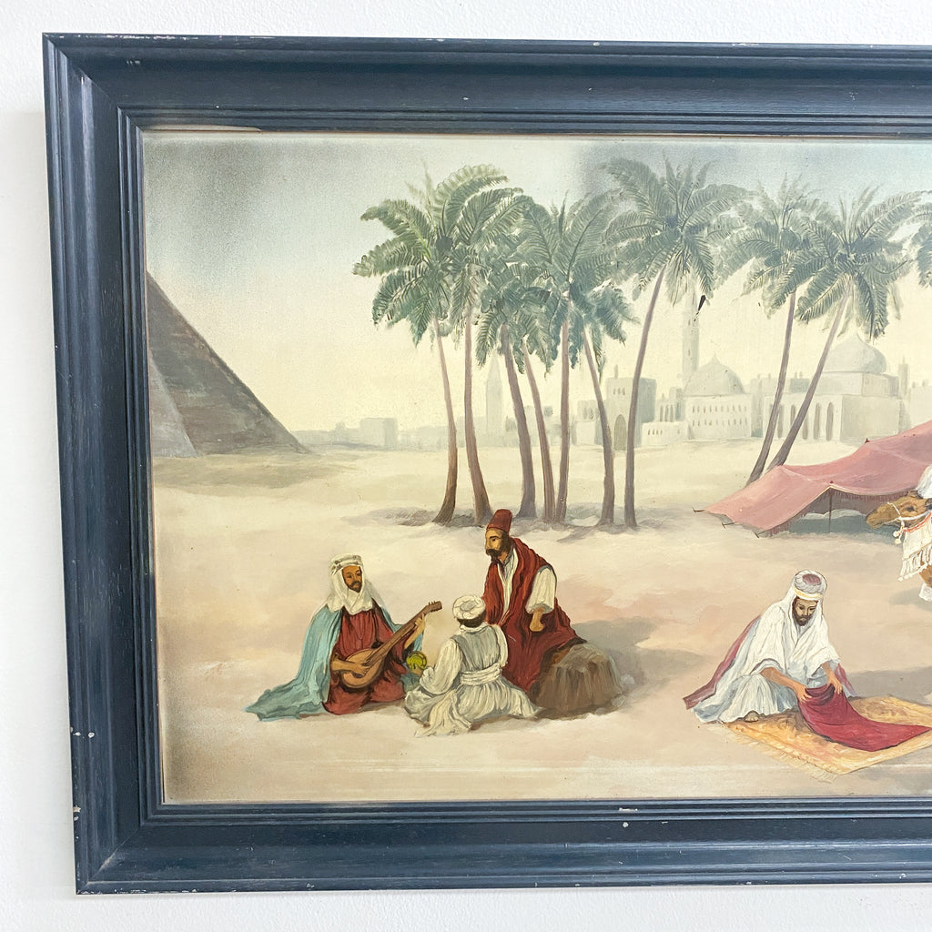 Early 20th Century Nomad Desert Scene Signed By Artist S. Alexander Stetz