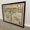 Early Engraved Printed And Hand Coloured Berkshire Described Map 17-18th Century