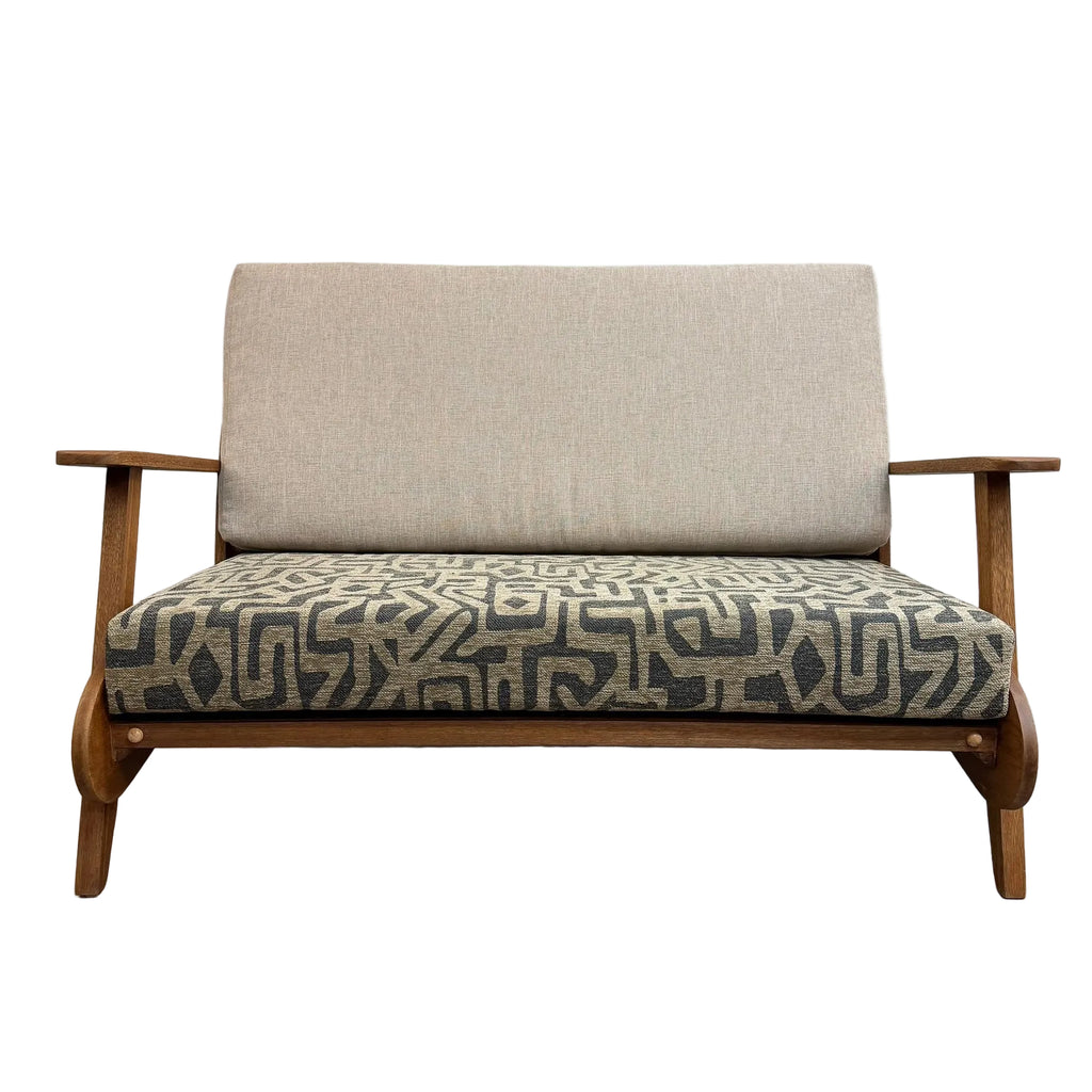 Early Mid Century Australian 2 Seater 'Flatpack' Couch - Newly Reupholstered