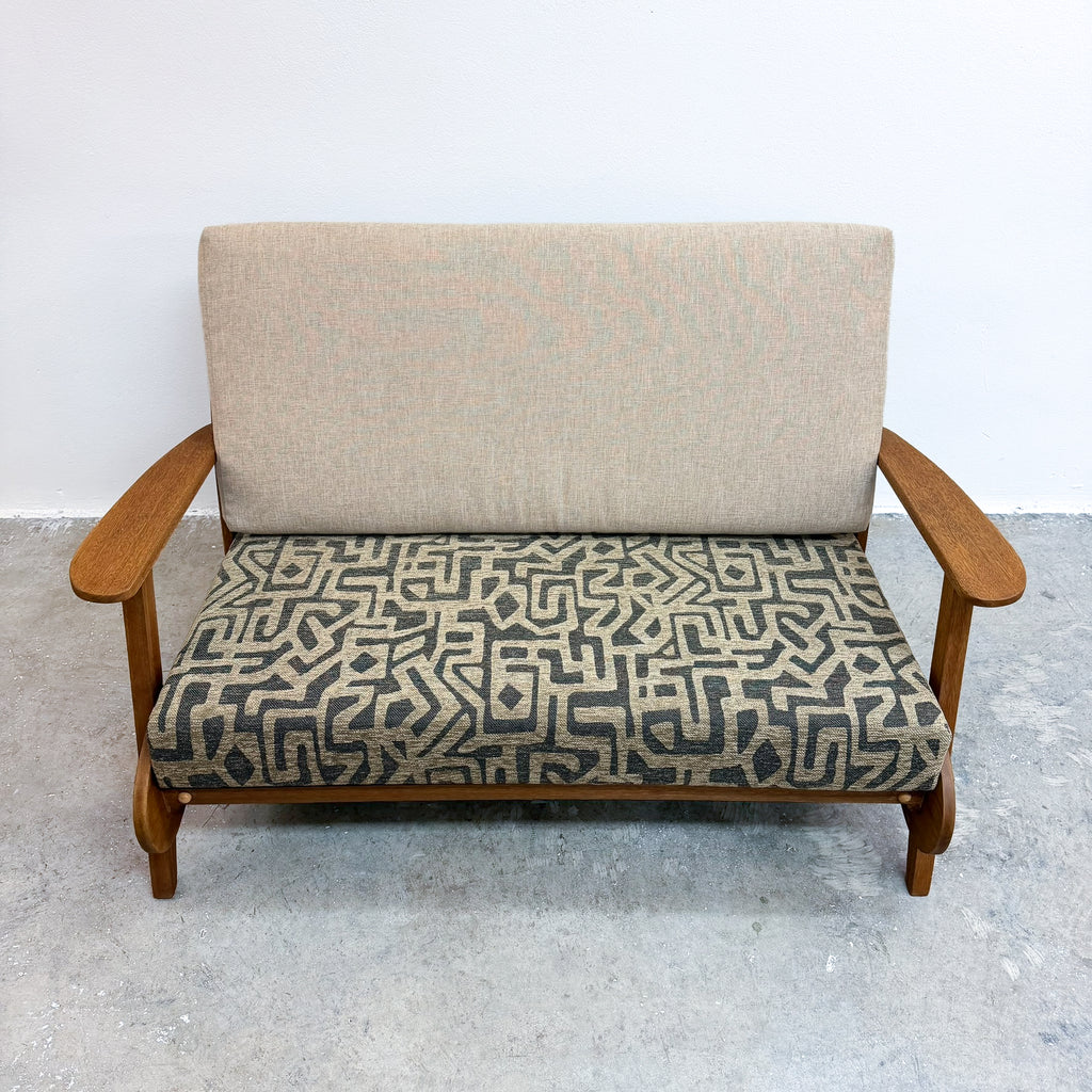 Early Mid Century Australian 2 Seater 'Flatpack' Couch - Newly Reupholstered