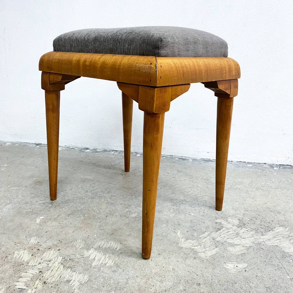 Early Mid Century Maple Stool Circa 1950s