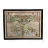 Early Engraved Printed And Hand Coloured Berkshire Described Map 17-18th Century