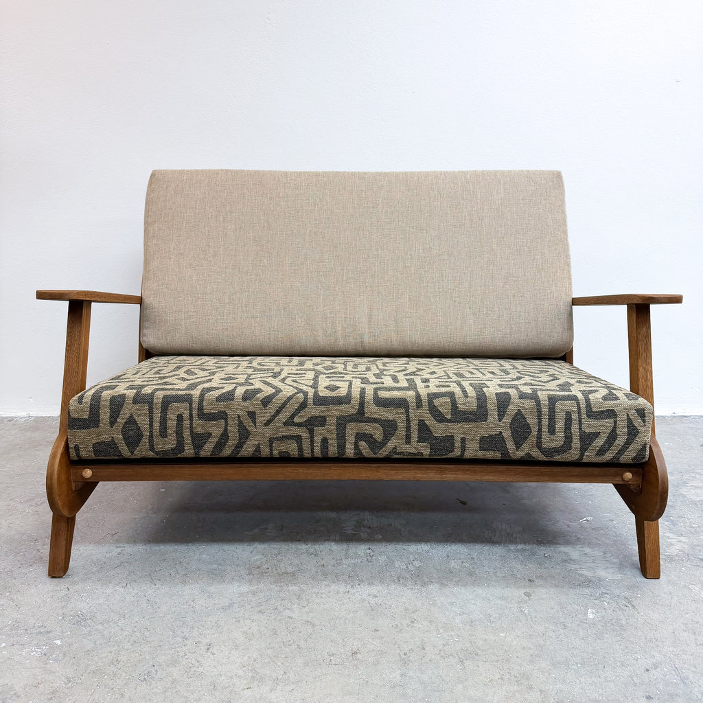 Early Mid Century Australian 2 Seater 'Flatpack' Couch - Newly Reupholstered