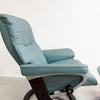 Ecornes Norwegian Stressless Leather Armchair Recliner With Footstool
