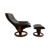Ecornes Norwegian Stressless Leather Recliner Armchair With Footstool