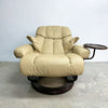 Ekornes Stressless Leather Recliner with Swivel Base and Table