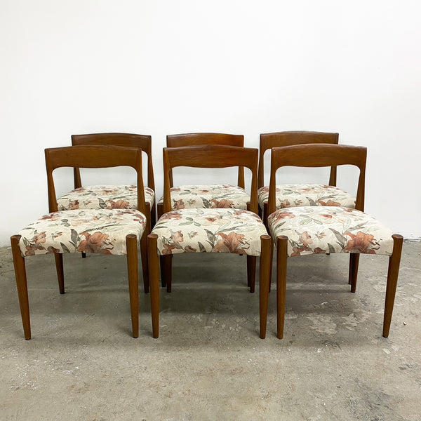 Set Of 6 TH Brown Mid Century 60s Blackwood Dining Chairs