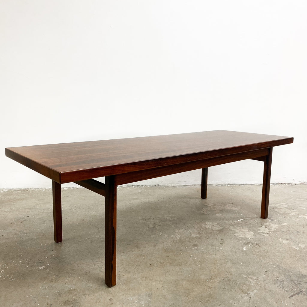Restored Danish Mid Century Brazilian Rosewood Coffee Table