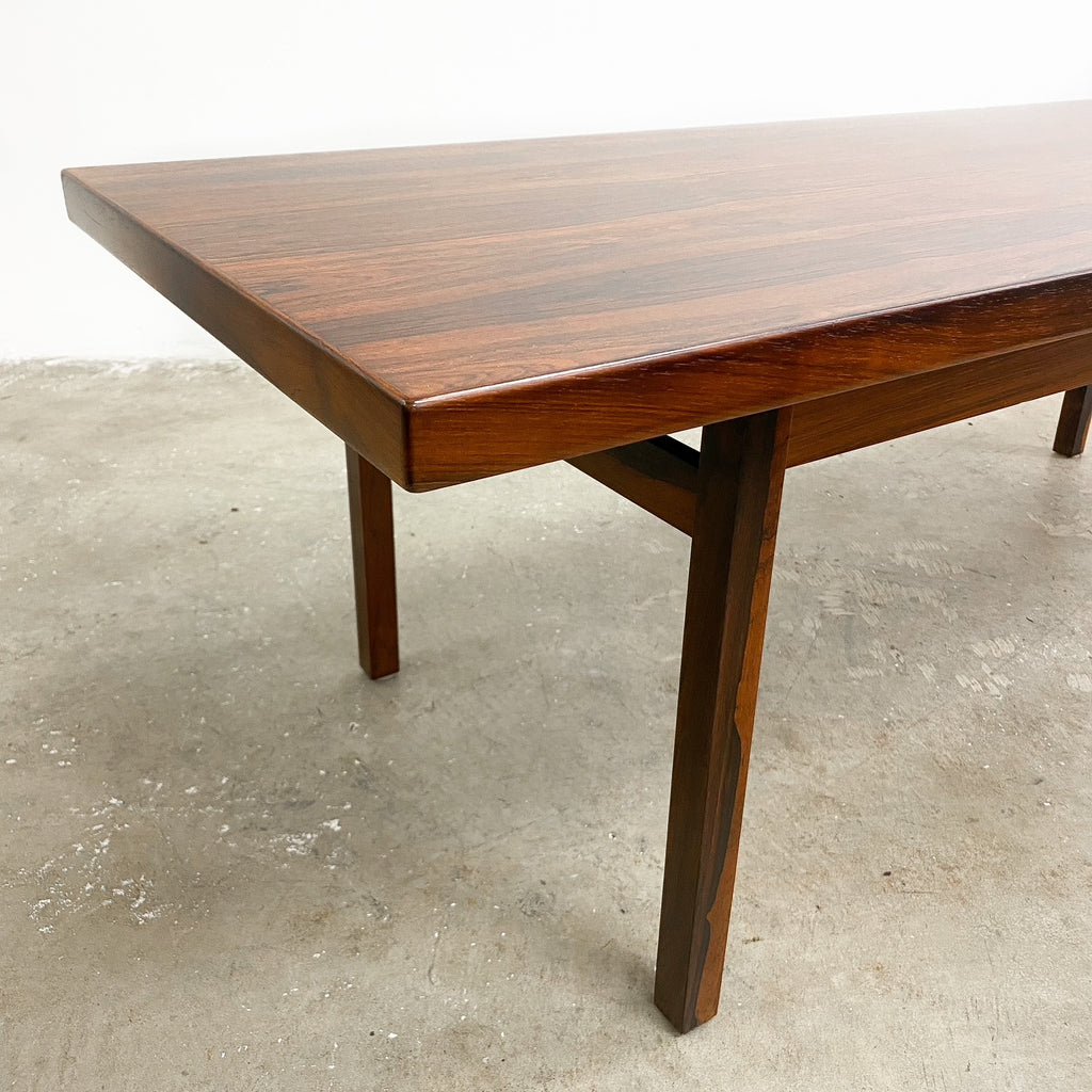 Restored Danish Mid Century Brazilian Rosewood Coffee Table