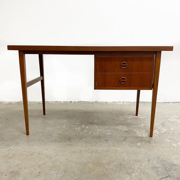 Mid Century Parker Nordic 2 Drawer Teak Desk