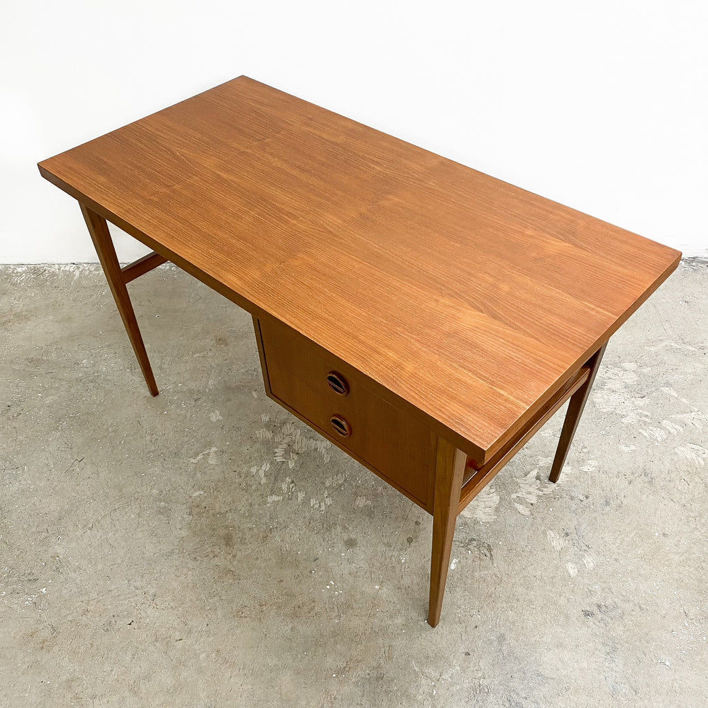 Mid Century Parker Nordic 2 Drawer Teak Desk
