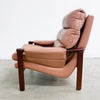 Mid Century Tessa T21 Leather Armchair With Footstool