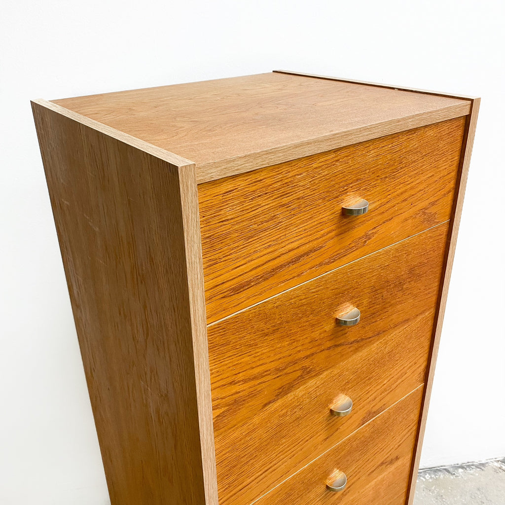 Mid Century Modern Danish Tallboy Chest of Drawers in Oak