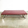 Striking Red Glass Tile Top Coffee Table