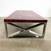 Striking Red Glass Tile Top Coffee Table