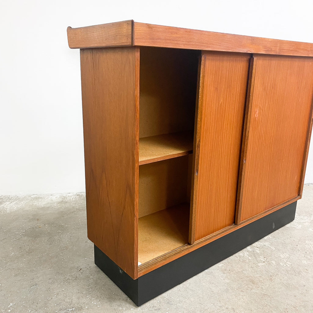 Fabulous Mid Century 1970s Orange And Teak Bar